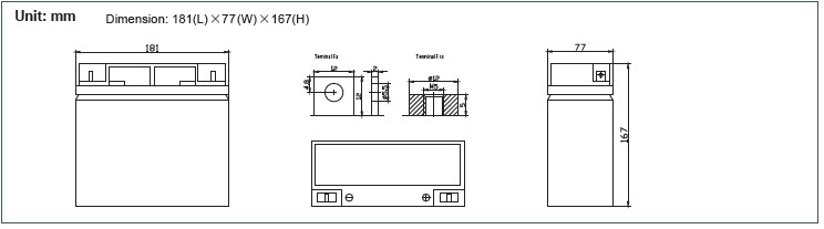 Batería para Alarma de 12 Voltios 18 Amperios HC12 18 Batelsa