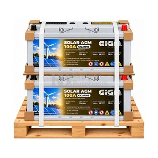 1. 2 Bater�as Solar 12V 100Ah AGM, Banco de Energ�a Fotovoltaica GIGA GN100-AGM
