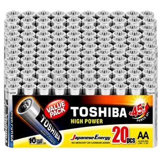 120 Pilas AA Toshiba | alcalinas alta potencia LR6GCP MP-20