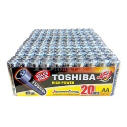 120 Pilas AA alcalinas alta potencia Toshiba LR6GCP MP-20