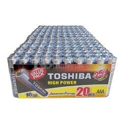 160 Pilas AAA alcalinas alta potencia Toshiba LR03GCP MP-20