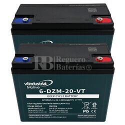 2 Bater�as 12 Voltios 20 Amperios VT 6-DZM-20-VT