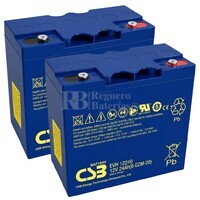 2 bater�as 12 Voltios 24 Amperios Movilidad CSB EVH12240