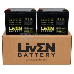 2 Bater�as Liven Battery LVDC39-12 | 12 voltios 39 amperios Ciclo Profundo