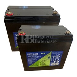 2 Bateras 12 Voltios 68 Amperios HG12-68 para Scooter