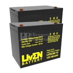 2 Bateras 12 Voltios 90 Amperios Ciclo Profundo LVDC90-12 G24