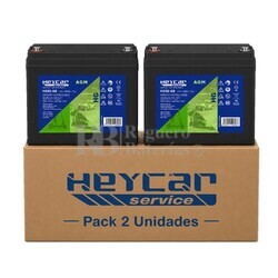 2 Bater�as 12 Voltios 68 Amperios | formato 55 Amperios HG12-68