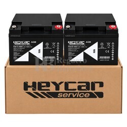 2 Bater�as 12V 50Ah HEYCAR HA12-50G EV VRLA Ciclo Profundo
