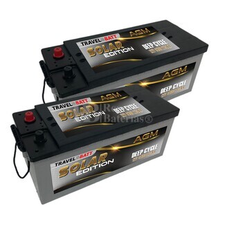 2 Bateras AGM TSE215 12V 215Ah, Potencia continua para aprovechar tu sistema solar