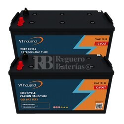 2 Bateras de traccin GEL CNG12159 12 Voltios 170 Amperios C100