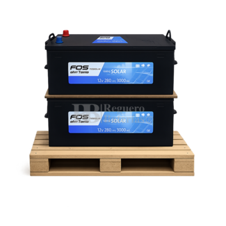  2 bater�as FQS250-12 de 12V 250Ah sin mantenimiento para instalaciones solares