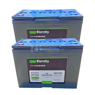 2 bateras 12V 80 Amperios G06-12-052 Eternity, Energa segura para plataformas elevadoras y de acceso