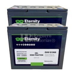 2 Bateras Gel 12 Voltios 80 Amperios Eternity G06-12-066  