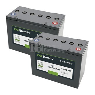 2 Bateras Gel 12V 54Ah Eternity G06-120-45 para Scooter Elctrico, Mxima Autonoma y Durabilidad en Cada Trayecto