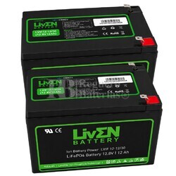 2 Bater�as Litio Bici El�ctrica 12 Voltios 12 Amperios LVIF12-12