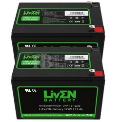 2 Bater�as Litio Pat�n 12 Voltios 12 Amperios IF12-12