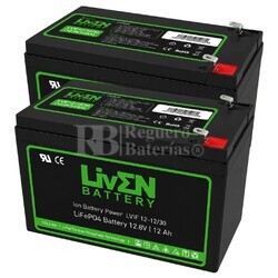 2 Bater�as Litio Scooter 12 Voltios 12 Amperios RBIF12-12