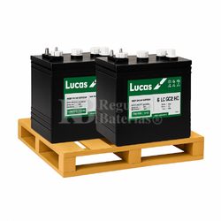 2 Bateras LUCAS 6 LC GC2 HC 6 Voltios 230 Amperios C20