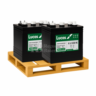 2 Bateras LUCAS 6 LC GC2 HC 6 Voltios 230 Amperios C20