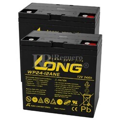 2 Baterías Movilidad 12 Voltios 24 Amperios Long WP24-12ANE