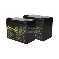 2 Bateras movilidad 12 Voltios 36 Amperios Long U1-36NE