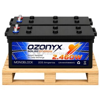 2 Bater�as OZX205.A para Viviendas Aisladas con Energ�a Solar 205Ah