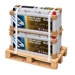 2 Bater�as para Yate 12V 100Ah, Servicio y Ciclo Profundo GIGA GN100-AGM