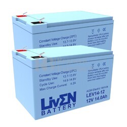 2 baterías Patín E-zip 12 Voltios 14 Amperios LEV14-12