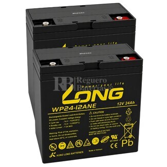2 Bater�as Silla Movilidad 12 Voltios 24 Amperios Long WP24-12ANE