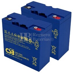 2 Bater�as sillas movilidad 12 voltios 24 amperios CSB EVH12240