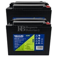2 Bater�as Sillas Movilidad 12 Voltios 55 Amperios Carbon Gel