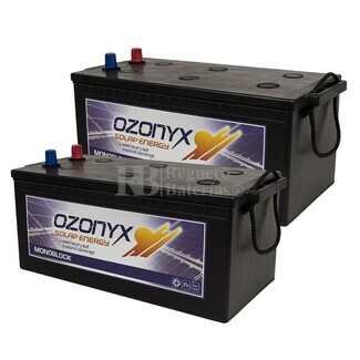 2 Bateras Solar 12 Voltios 250 Amperios Sin Mantenimiento Ozonyx OZX250.AS