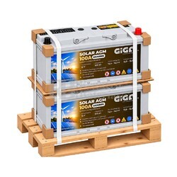 2 Bater�as Solar 12V 100Ah AGM, Instalaciones Aisladas GIGA GN100-AGM