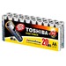 20 Pilas AA alcalinas alta potencia Toshiba LR6GCP MP-20