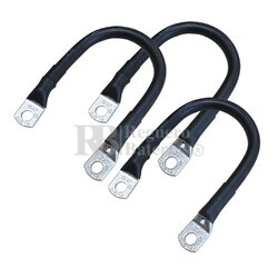 3 Cables conexin bateras 20 cms conexin terminal redondo