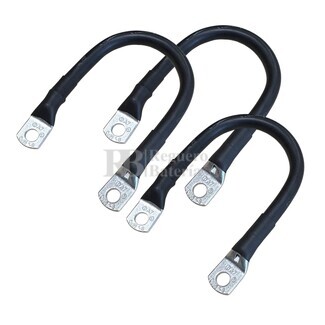 3 Cables conexin bateras 20 cms conexin terminal redondo