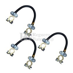 3 Cables conexin puente bateras 20 cms borne automocin AP