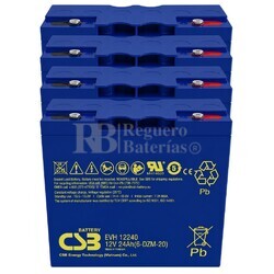 4 bater�as 12 Voltios 24 Amperios CSB EVH12240