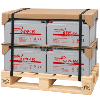 4 Bater�as 12V 190Ah Ciclo Profundo para Instalaciones Solares 6-EVF-190