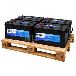 4 Bater�as para Almacenamiento Solar 12V 250Ah