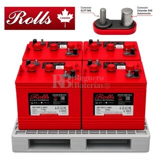 4 Bater�as para Plataformas Skyjack ROLLS 6FSGC-HC 6V 300A