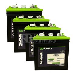 4 bateras Quasar QSRF 105 6V 225A, Mxima duracin en mquinas de limpieza industriales