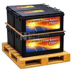Pack 4 bater�as Solares 250 Amperios VT-250 | 12 Voltios VT-Power