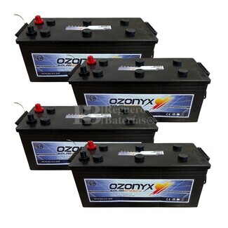 4 Bateras Solares 12V 205Ah OZX205.A, Rendimiento superior en sistemas solares