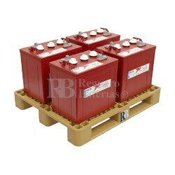 4 Bateras T-105 Trojan 250 Amperios 6 Voltios borne tipo coche AP