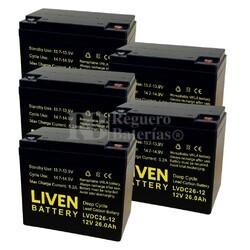 5 Bateras LVDC26-12 Ciclo Profundo, Autonoma extendida en motos elctricas