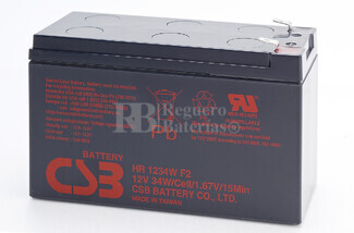 Batera de reemplazo para SAI APC compuesto de 1 unidad de batera CSB HR1234W