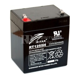 Batera para Patines Elctricos 12 Voltios 5 Amperios RITAR RT1255H