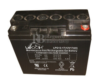 Batera GEL Carrito de Golf 12 voltios 18 amperios LEOCH LPG12-17