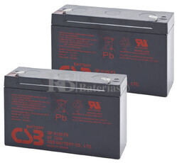 Baterías de sustitución para SAI DATASHIELD PC200 2xGP6120